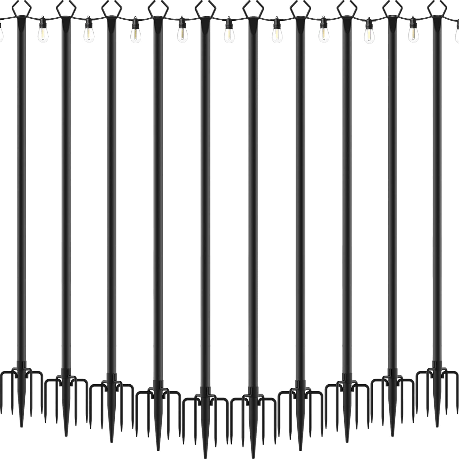 Ground String Light Poles