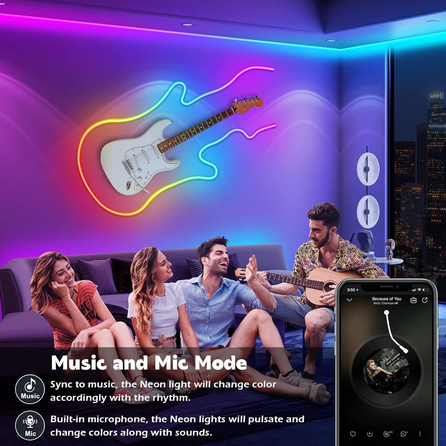 200Ft Neon Rope Lights,Flexible Led Rope Lights Control with App/Remote,Multiple Modes Rope Lights,IP65 Outdoor RGB Led Neon Light,Music Sync Gaming Led Neons Light Strip for Bedroom Decor